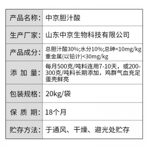 中京胆汁酸--胆汁酸生产源头厂家--20kg
